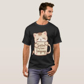 T-shirt Langage de l'amour Café Chat Mignon (Devant entier)