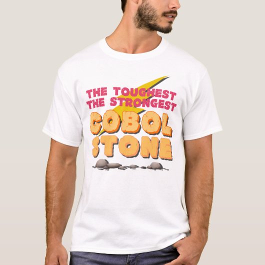 T-shirt Langage de programmation Cobol comme une pierre fo (Devant)