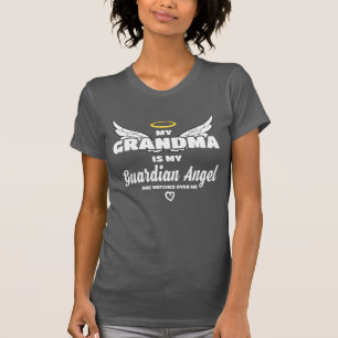T-shirt L'Ange Gardien De Grand-Mère Me Surveille En Mém