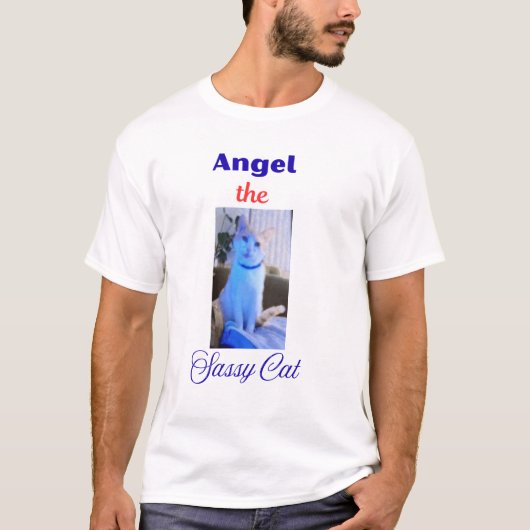 T-shirt L'ange le chat impertinent (Devant)