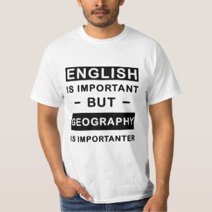 T-shirt L'Anglais Est Important Mais La Géographie Est Im