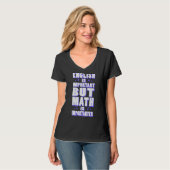 T-shirt L'anglais math est important Enseignant de l'école (Devant entier)