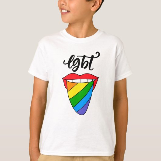 T-shirt Langue arc-en-ciel LGBT (Devant)