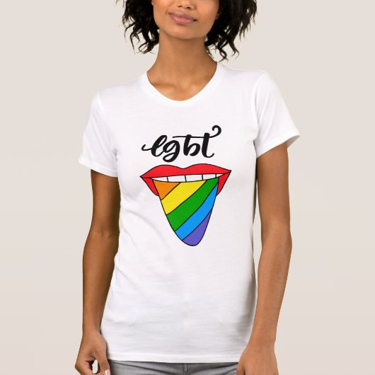 T-shirt Langue arc-en-ciel LGBT (Devant)