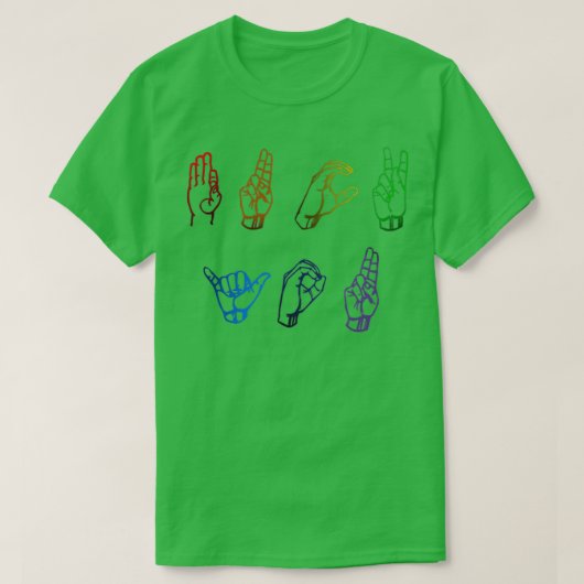 T-shirt langue des signes 27 (Design devant)