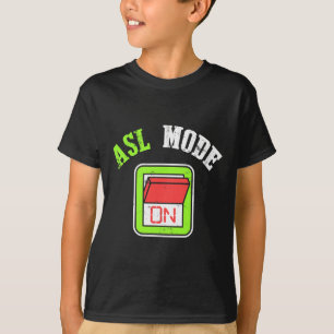 T-shirt Langue des signes américaine Als Je suis sourd Sen