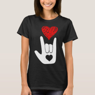 T-shirt Langue des signes américaine Amour Signe de la mai