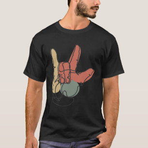 T-shirt Langue des signes américaine Je t'aime