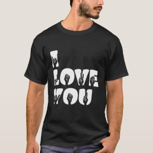 T-shirt Langue des signes américaine - Je t'aime ASL