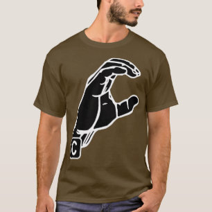T-shirt Langue des signes américaine Lettre C 1