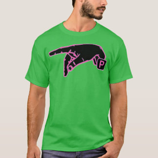T-shirt Langue des signes américaine LETTRE P Filles coule