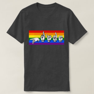 T-shirt Langue des signes américaine LGBT de fierté