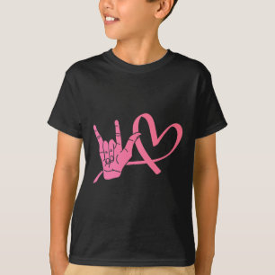 T-shirt Langue des signes de conscience Amour Asl Enseigna