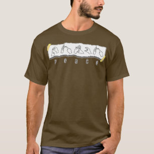 T-shirt Langue des signes de paix AUSLAN et sensibilisatio