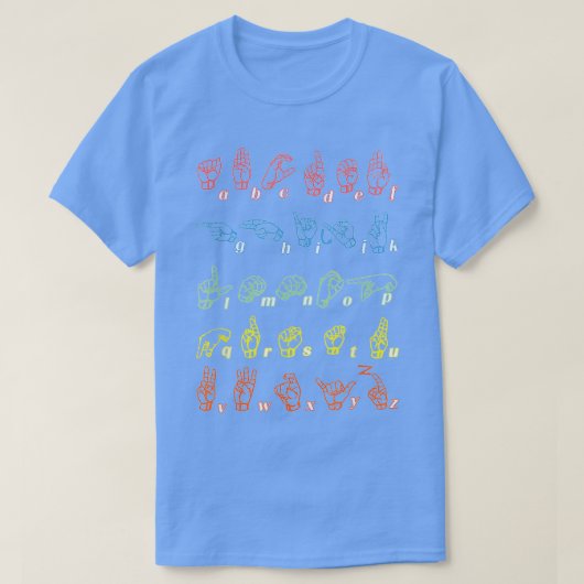 T-shirt Langue des signes Enseignant Apprentissage de l'al (Design devant)