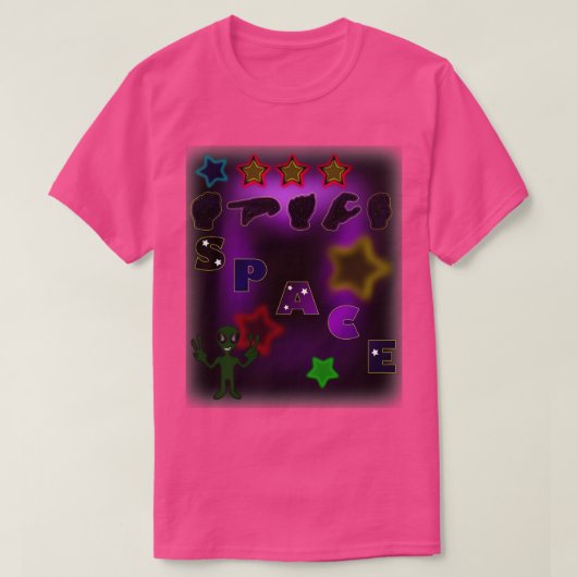 T-shirt Langue des signes spatiaux (Design devant)