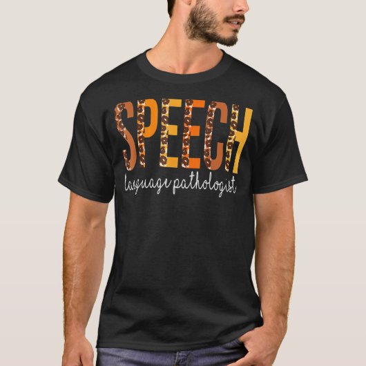 T-shirt Langue Parlante Pathologiste Leopard Automne Autom (Devant)