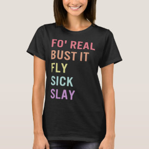 T-shirt Langue Pour Vraiment Bust It Asl Slang Tee Sourd R