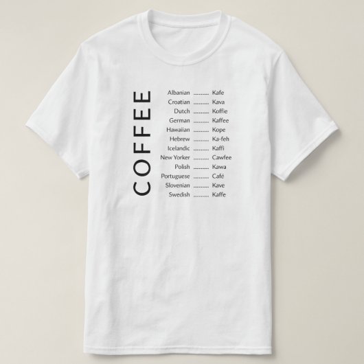 T-shirt - Langues café (Design devant)