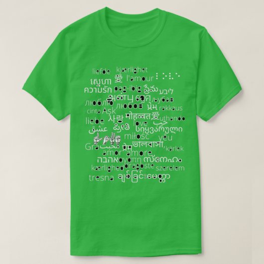 T-shirt langues d'amour (Design devant)