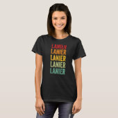 T-shirt Lanier County Georgia Rainbow Text (Devant entier)