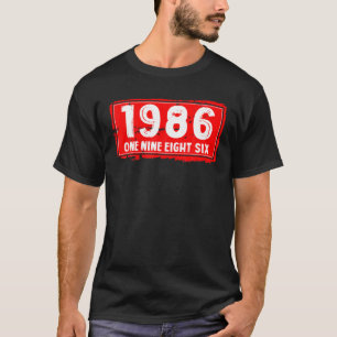 T-shirt L'année de naissance 1986 pour hommes et femmes, g