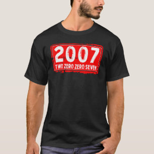 T-shirt L'année de naissance 2007 pour les hommes et les f