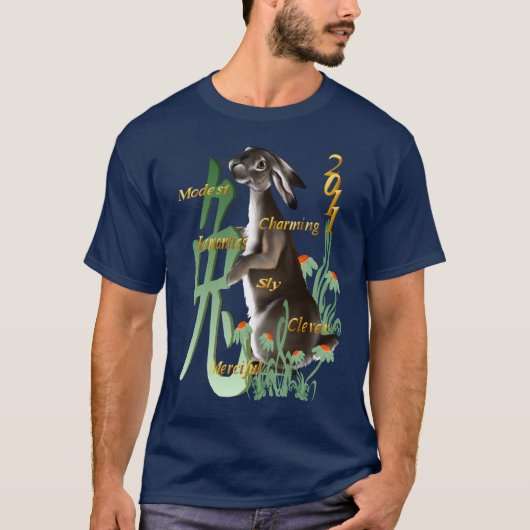 T-shirt L'année des chemises de lapin (Devant)