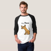 T-shirt L'ANNONCE indiquent la chemise svp acérée de chien (Devant entier)