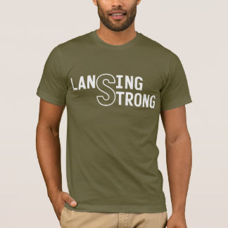 T-shirt LANSING STRONG / HURRICANE HELENE (design blanc)