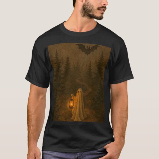 T-shirt Lantern Ghost Trail – Cozy Autumn Night Men’s (Devant)
