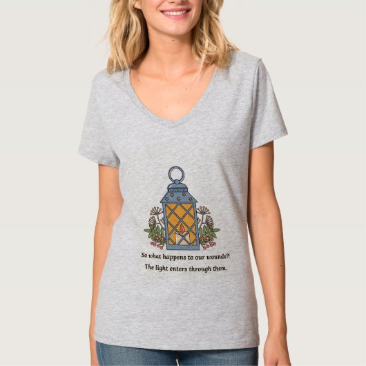 T-shirt Lantern of Healing | Gentle Light & Spiritual Hope (Devant)