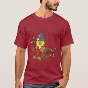T-shirt Lanterne de Noël & Poinsettia