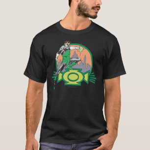 T-shirt Lanterne et paysage urbain verts