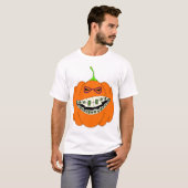 T-shirt Lanterne Halloween de citrouille de croisillons de (Devant entier)