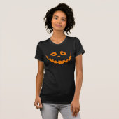 T-shirt Lanterne Jack-O orange sur noir (Devant entier)