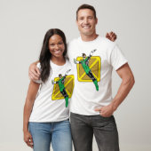 T-shirt Lanterne verte avec Arrière - plan (Unisexe)