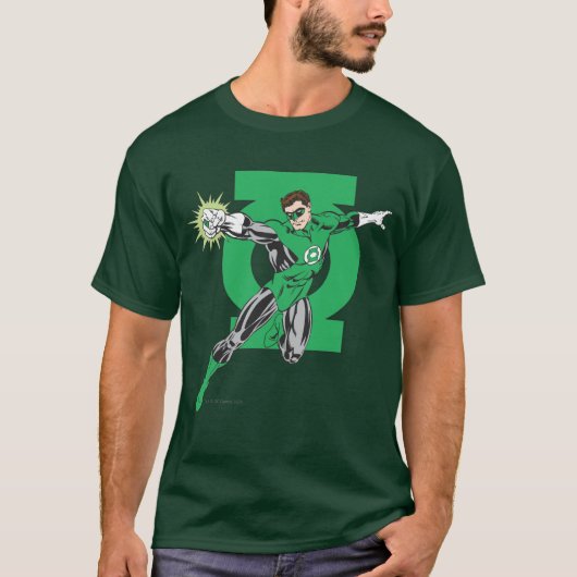 T-shirt Lanterne verte avec Arrière - plan de logo (Devant)