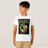 T-shirt Lanterne verte avec cape en combat (Devant entier)