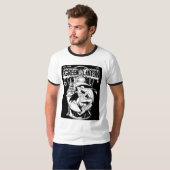 T-shirt Lanterne verte avec cape en combat, noir et blanc (Devant entier)