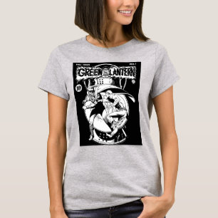 T-shirt Lanterne verte avec le cap dans le combat, noir et