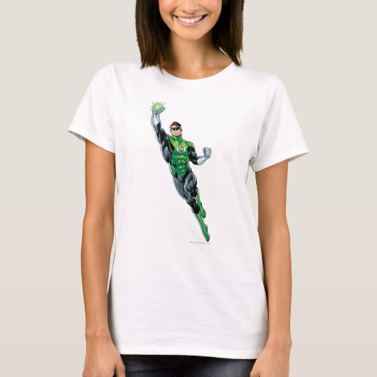 T-shirt Lanterne Verte - Bande dessinée, volant vers le ha (Devant)