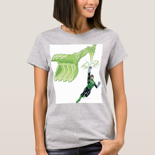 T-shirt Lanterne verte - Comic, avec machine (Devant)