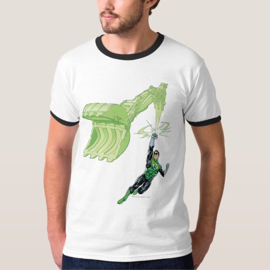 T-shirt Lanterne verte - Comic, avec machine (Devant)