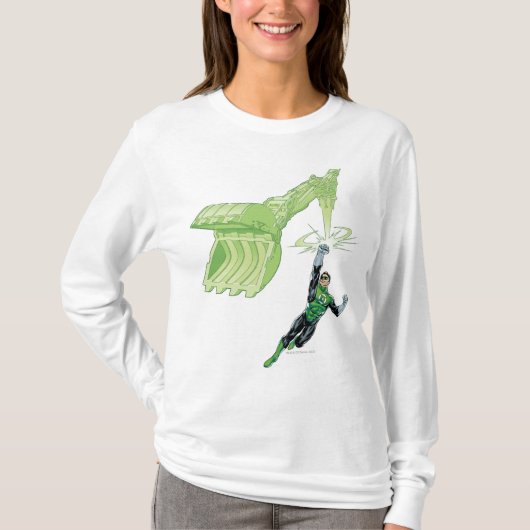 T-shirt Lanterne verte - Comic, avec machine (Devant)