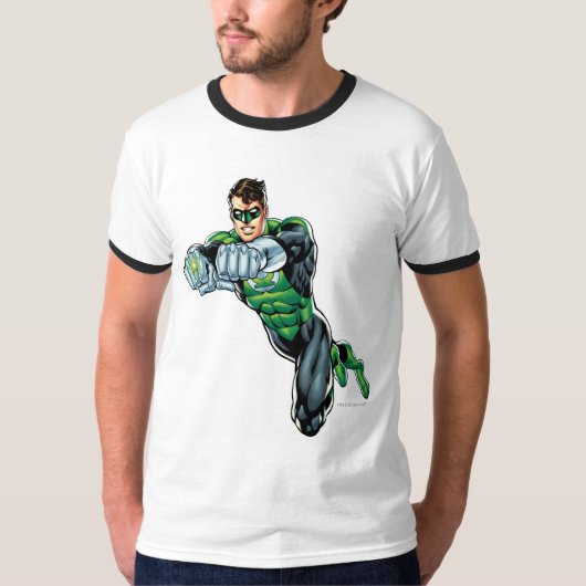 T-shirt Lanterne verte - Comic, les deux bras en avant (Devant)