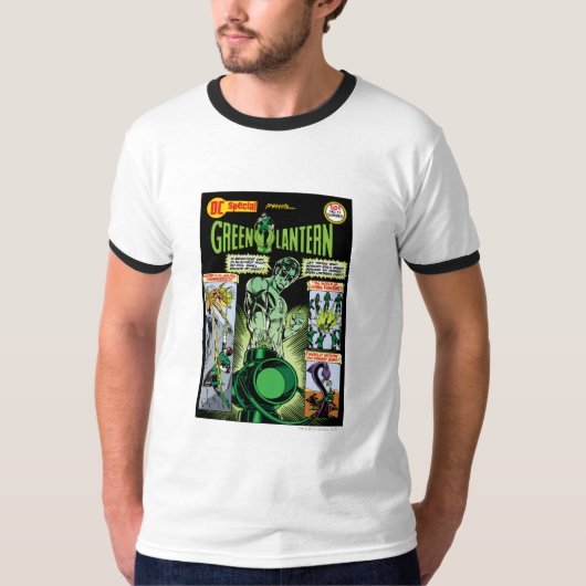 T-shirt Lanterne verte - Comic vert ombragé (Devant)