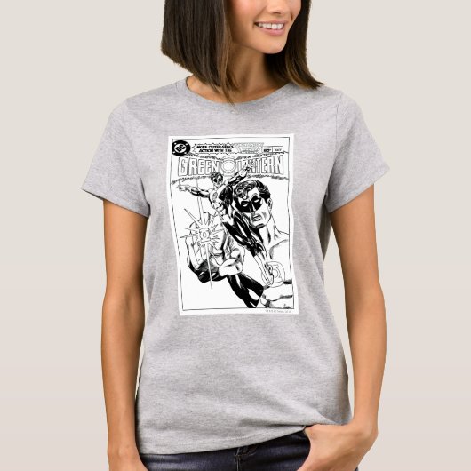T-shirt Lanterne verte - Couverture comique Action, noir e (Devant)