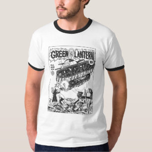 T-shirt Lanterne verte dans les fossés, noirs et blancs