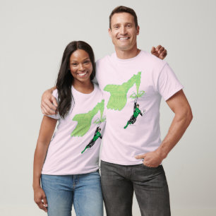 T-shirt Lanterne verte - entièrement rendue, avec la